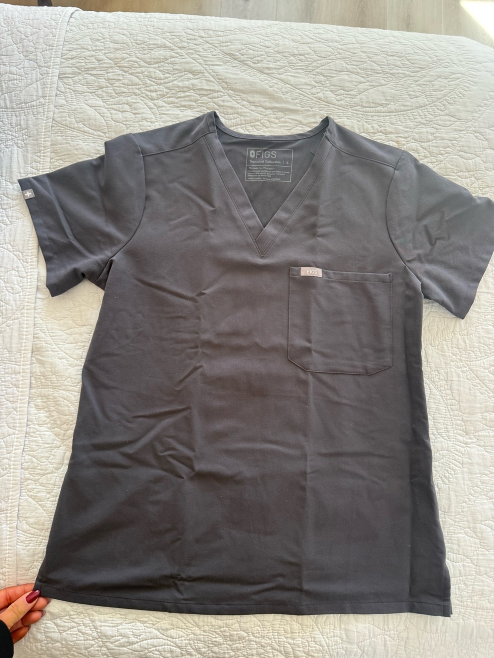 Figs Catarina Top in Charcoal